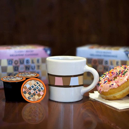 Double Donut Coffee - Breakfast Blend Light Roast Pods | 80 Recyclable Single-Serve Pods for Keurig