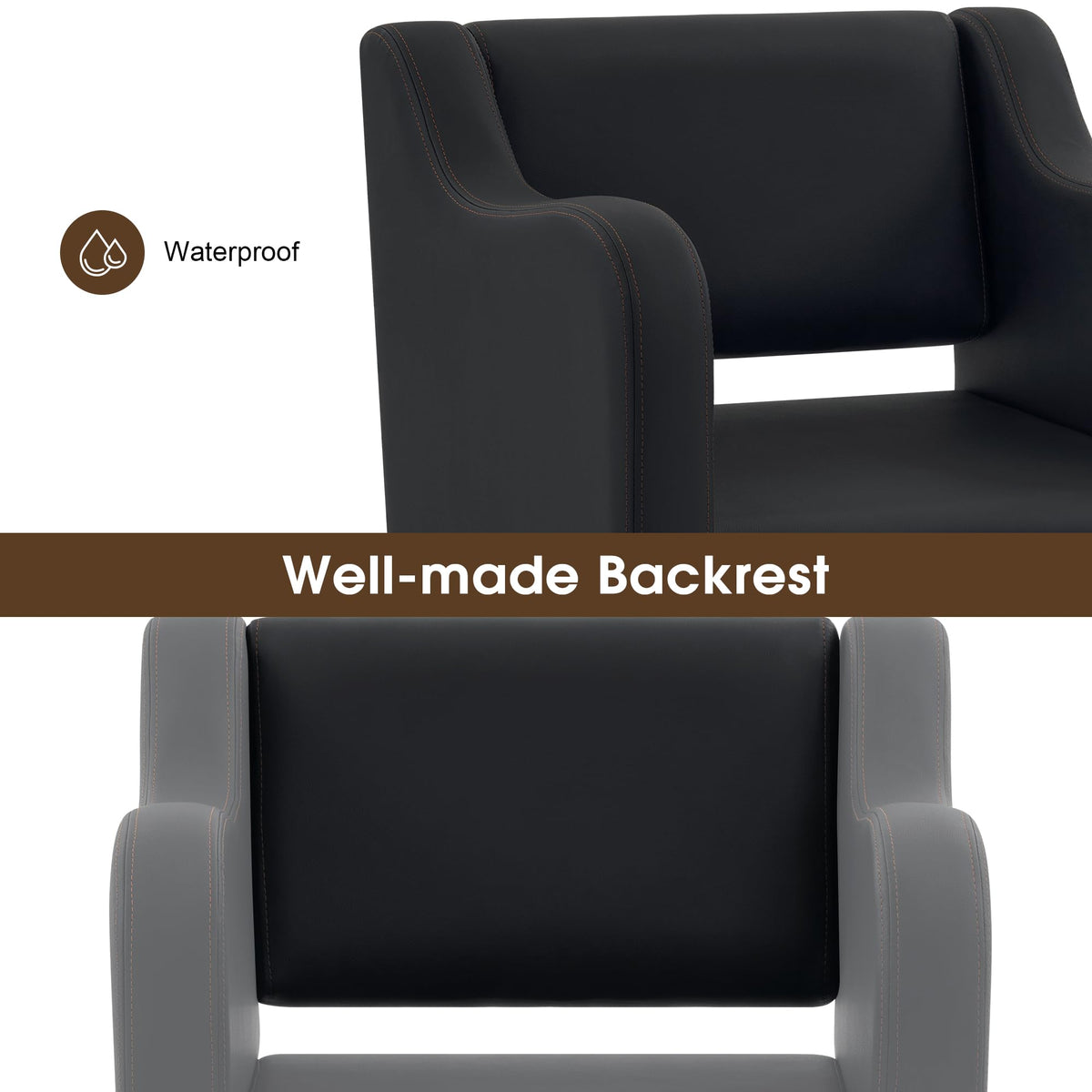 BarberPub Classic Salon Chair for Hair Stylist,Hydraulic Barber Styling Chair,Beauty Salon Spa Equipment 3802 (Black)