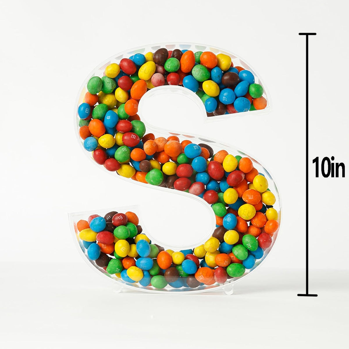 OAEUQ 10-Inch Magnetic Alphabet Candy Jar Refillable Fillable Letters For Candy Tray Reusable Lidded Candy Jar Candy Buffet Container Set (O, 1)