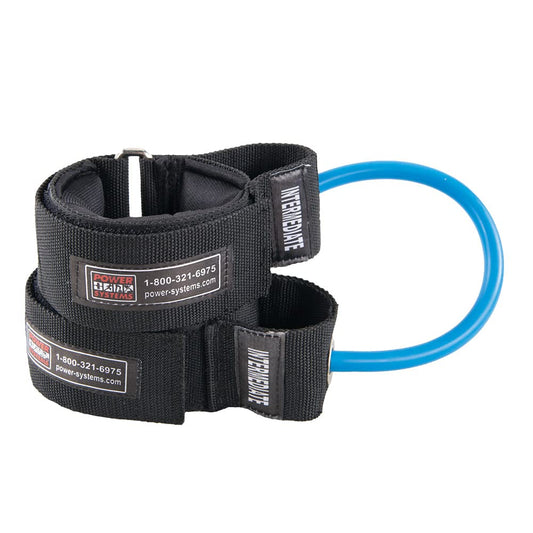 Power Systems Power Stepper, 2 Padded Ankle Cuffs with 10-Inch Resistance Tube, Intermediate Resistance Level, Light Blue, (30301)
