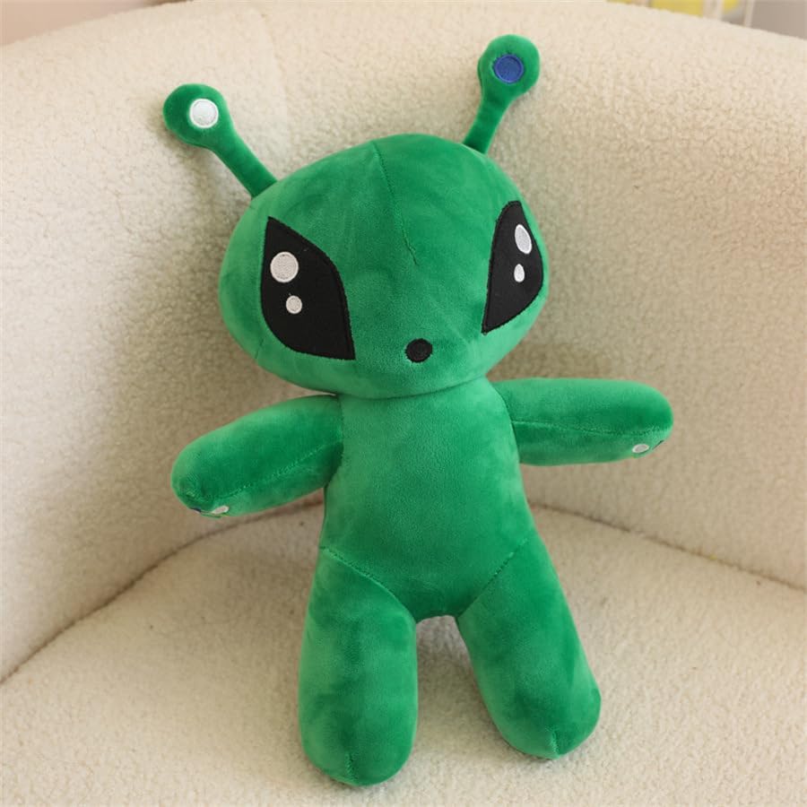 OSOCU 13.5in Green Alien Plush Toy - Ultra-Soft Stuffed Figure for Home & Room Decor | Perfect Gift for Sci-Fi Fans