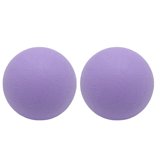 Hard Lacrosse Ball Massage Ball Therapy. Firm Trigger Point Massager Tool for Deep Tissue Yoga Physiotherapy Myofascial Release Muscle Relax Plantar Fasciitis Pain Relief (2 Pack) (Purple)