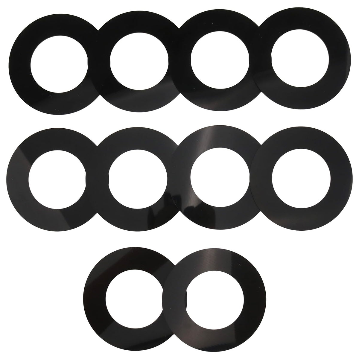 WQSING 10PCS 50mm Bucket Pin Shim Kit Compatible with Caterpillar CAT Bobcat Deere Komatsu Excavator Skid Steer Heavy Equipment