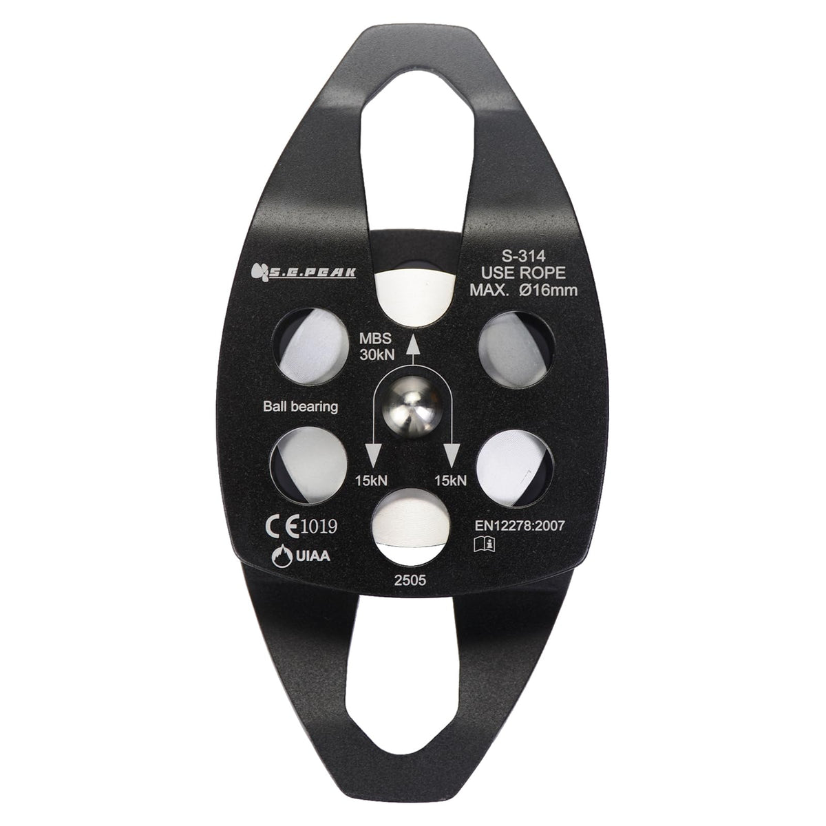 SEPEAK 30kN Large Rescue Pulley Sheave with Swing Plate CE UIAA, Portable Outdoor Climbing Pulley for Backyard Zipline,Fits Rope up to 16 mm/Holds Up to 6750lbs