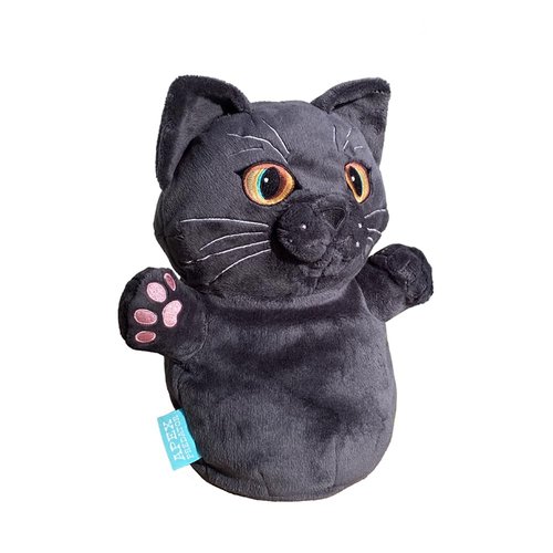 dinofactory Black Cat Golf Head Cover - Cute Kitten Driver Headcover, 3D Plush Cat Golf Club Cover for 460cc Driver, Funny Golf Gift for Cat Lovers (Dark Gray)