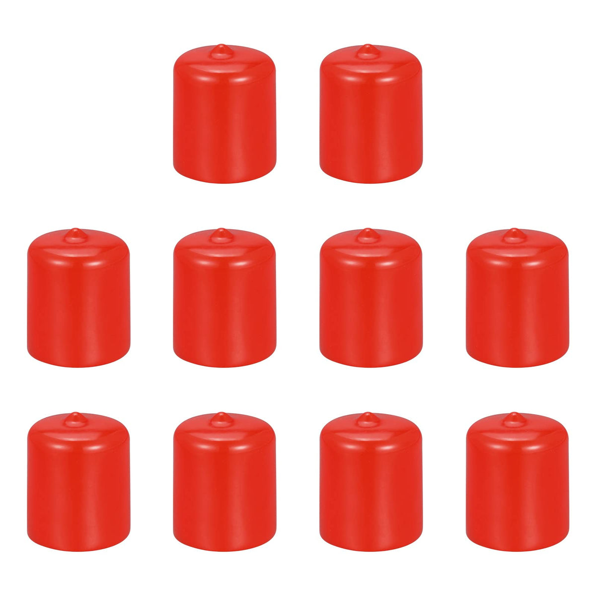 DMiotech 10 Pack 1" ID Red Screw Thread Protectors Rubber End Caps Bolt Covers for Screw Bolt Furniture Pipe