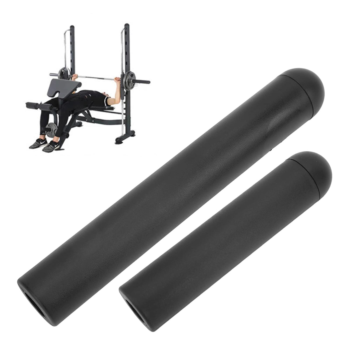 Yuecoom Barbell Bar Adapter Sleeve Convert, Sleeve Olympic Adapter Sleeves with Collars Dumbbell Convert, 0.98in to 1.97in Post Sleeve for Weightlifting Bed (330mm)
