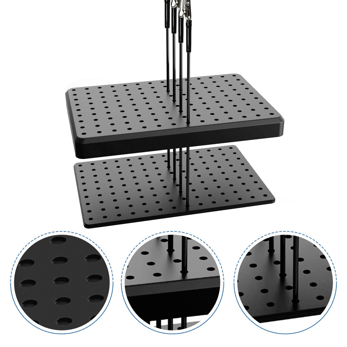 1PC Painting Stand Base and 1PC Cleaning Brush 10PCS 7.3inch Alligator Clip Stick and 10PCS 5.9inch Alligator Clip Stick Set Modeling Tools for Airbrush Hobby Model Parts