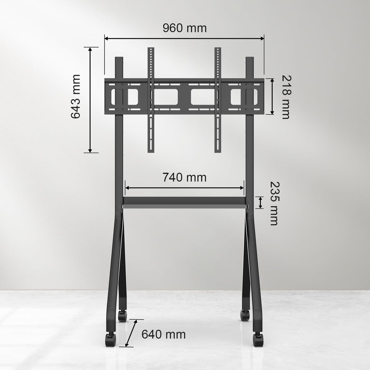 YCKJNB Smart Board Portable Stand with Four Lockable Wheels for Interactive Whiteboard 55-65 Inch, Home School Office