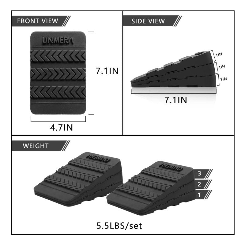 UNMERA Squat Wedge Block 6PCS Adjustable Non-slip Rubber Squat Ramp,squat Wedge For Heel Elevated Squat,Weight Lifting,Calf Stretcher, Deadlift Squat Improve Mobility Balance And Strength Performance