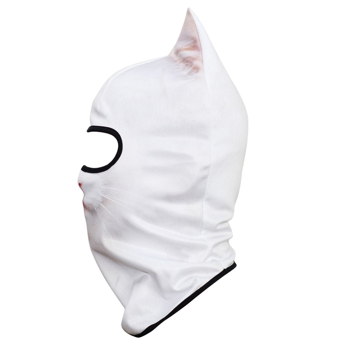 WTACTFUL 3D Animal Ears Balaclava Windproof Face Mask Cover Protection for Music Festivals Raves Halloween Party Riding Skiing Snowboarding Snowmobile White Cat MEB-27