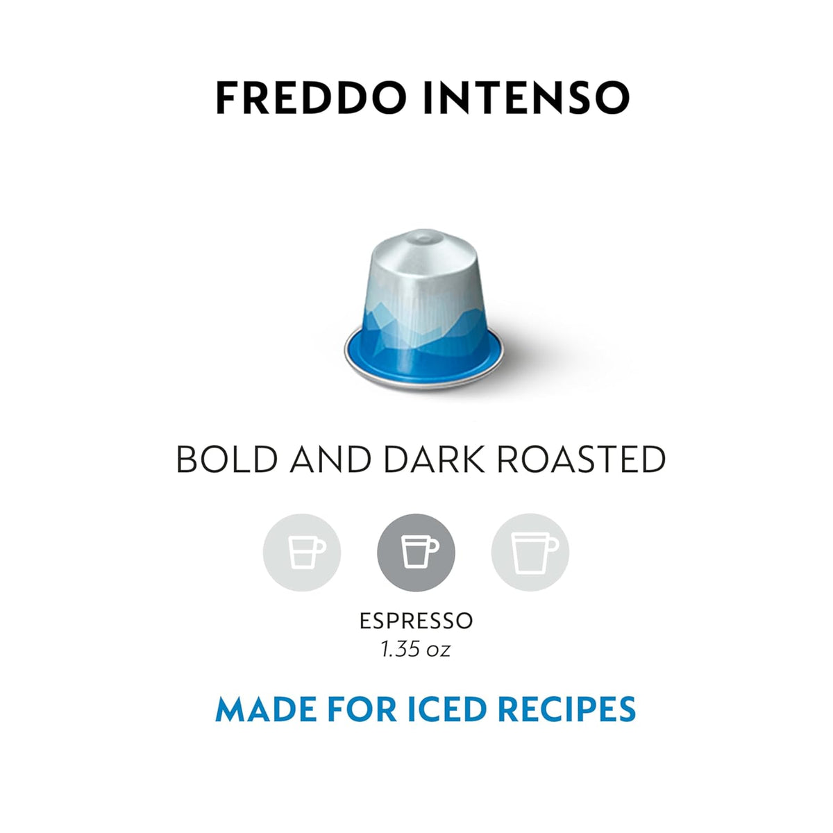 Nespresso Freddo Intenso Espresso Coffee Pods - 50-Count Original Line Capsules