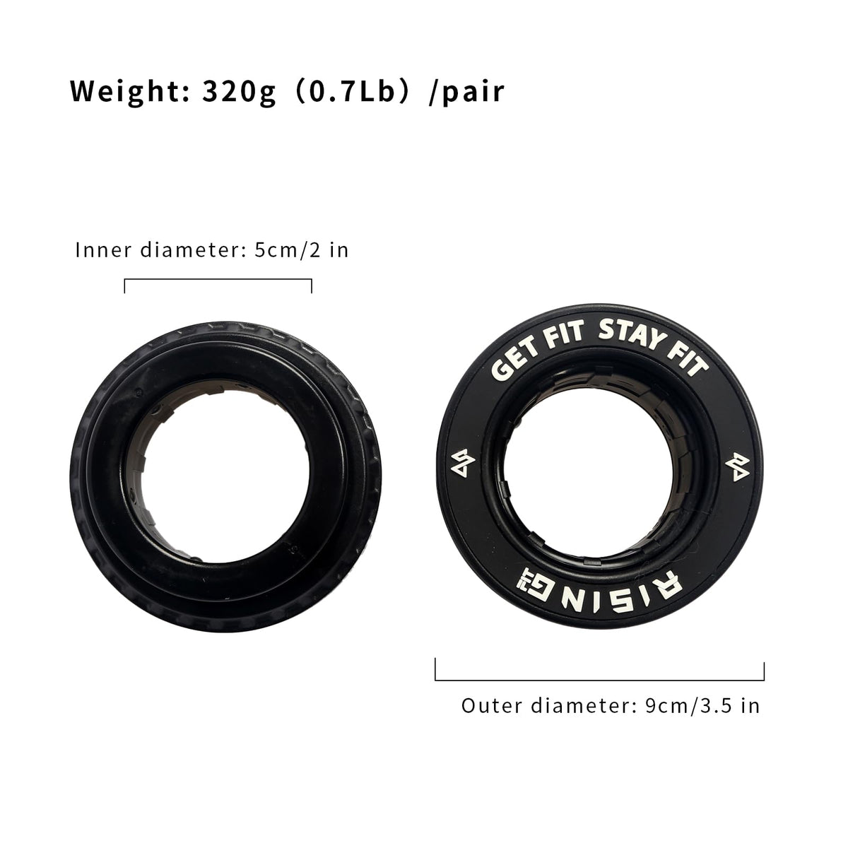 RISINGFIT Olympic Barbell Clamps 2 Inch, Press Lock Quick Release Locking Weight Clips, Black Heavy Duty Barbell Collar Pair for Weightlifting, Fitness, Workout, and Strength Training