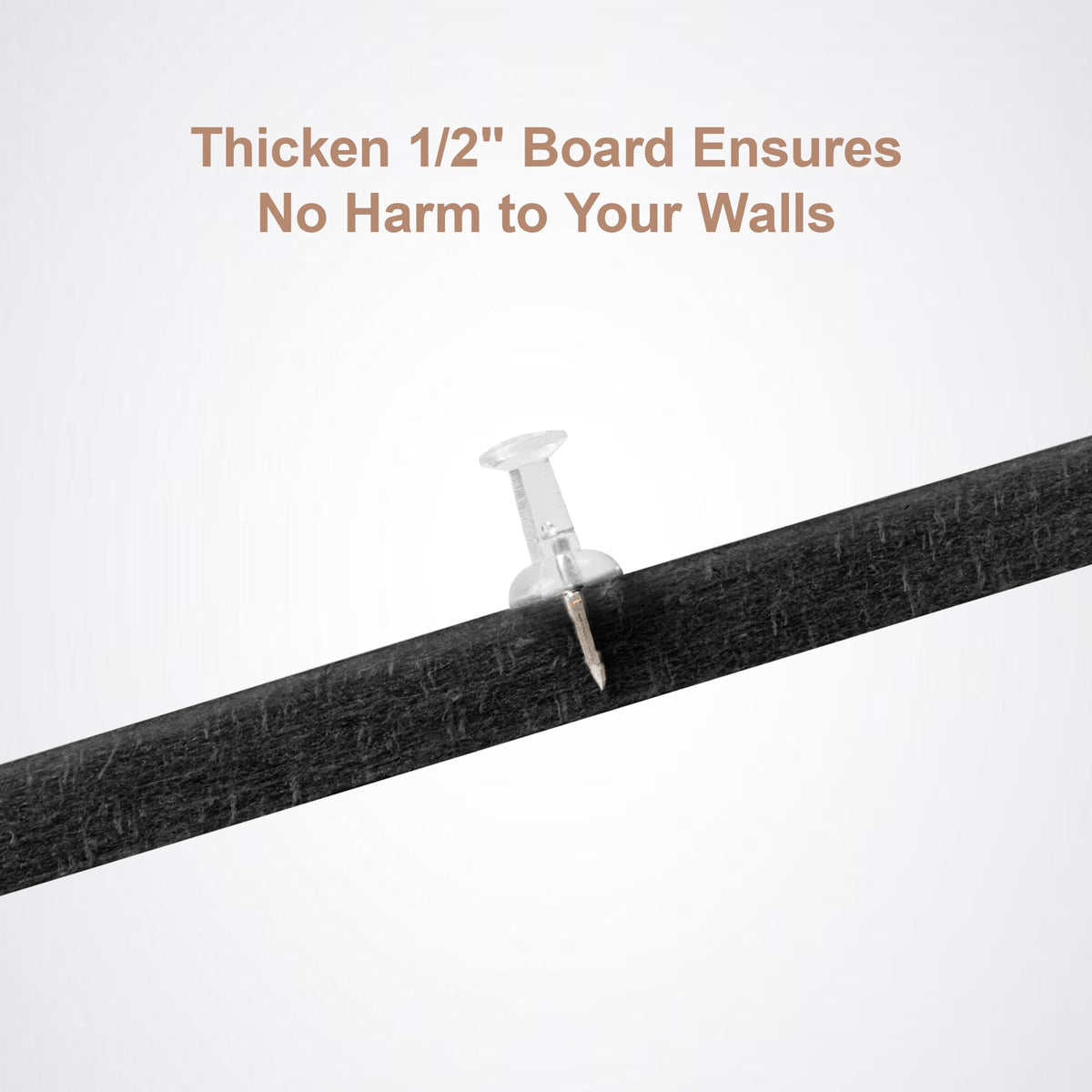 Lightomorrow Bulletin Board, 24 x 18 inches Felt Board Decorative Pin Board, 4' x 3' Cork Board Alternative for Wall, Foldable Photo Board with 20 Pushpins - Black Stripes