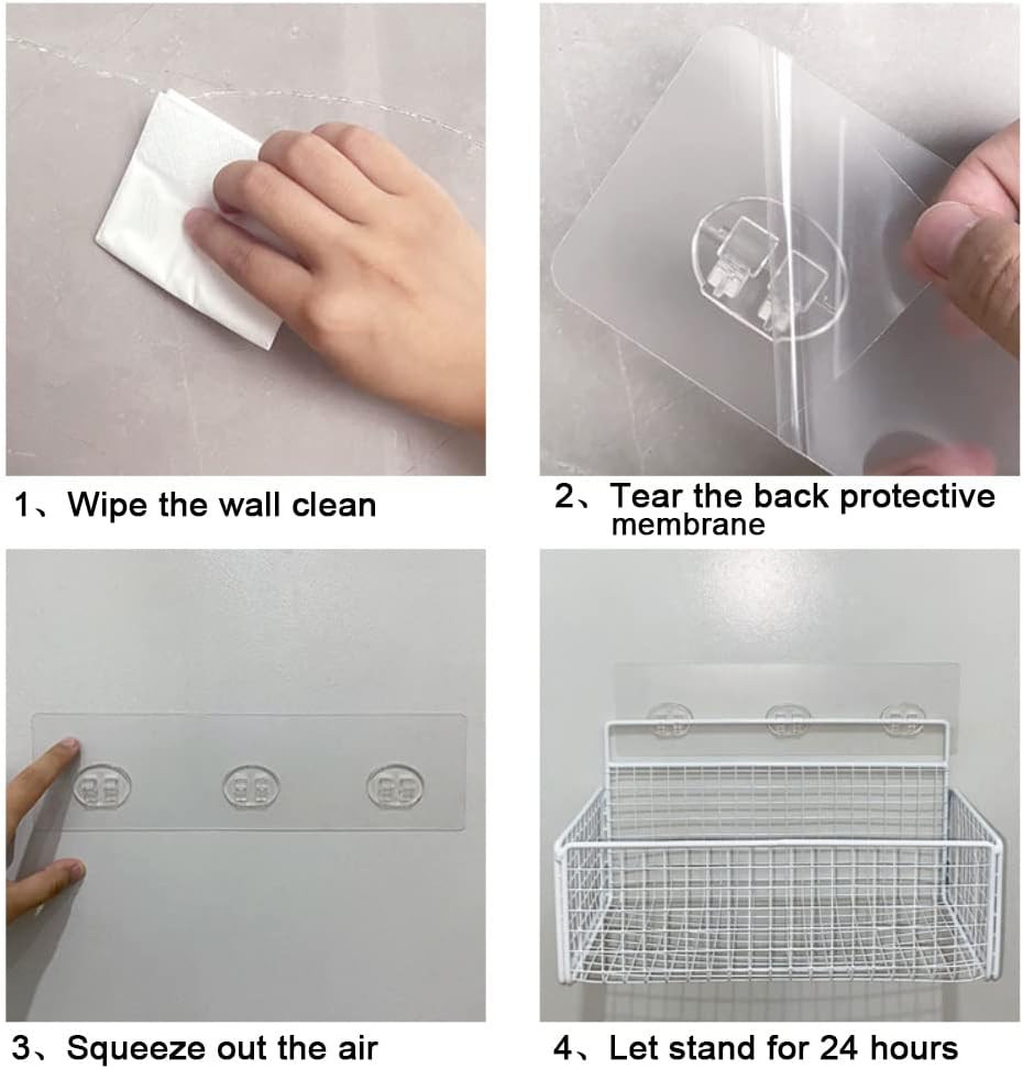 Skiennix Shower Caddy Replacement - Strong Adhesive Patch for No-Drill Bathroom Storage | 2 Pieces
