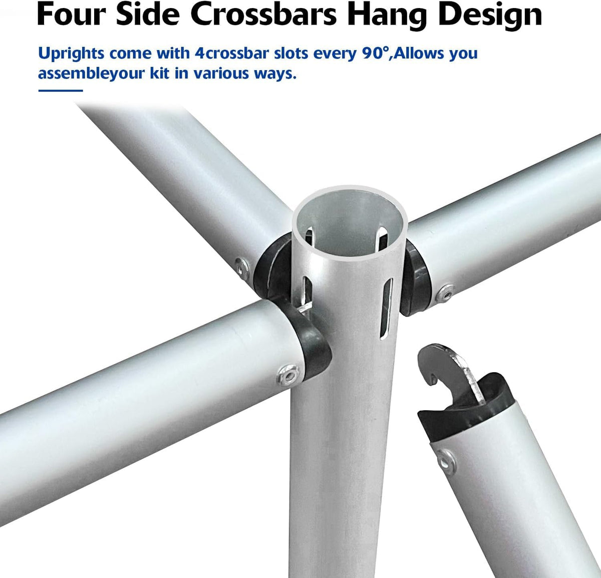 Hecis Heavy Duty Backdrop Stand, 10x20Ft Double Crossbar Pipe and Drape Stand Kit, Adjustable Banner Stand, Back Drop Stand for Party Event, Trade Shows & Wedding Decor
