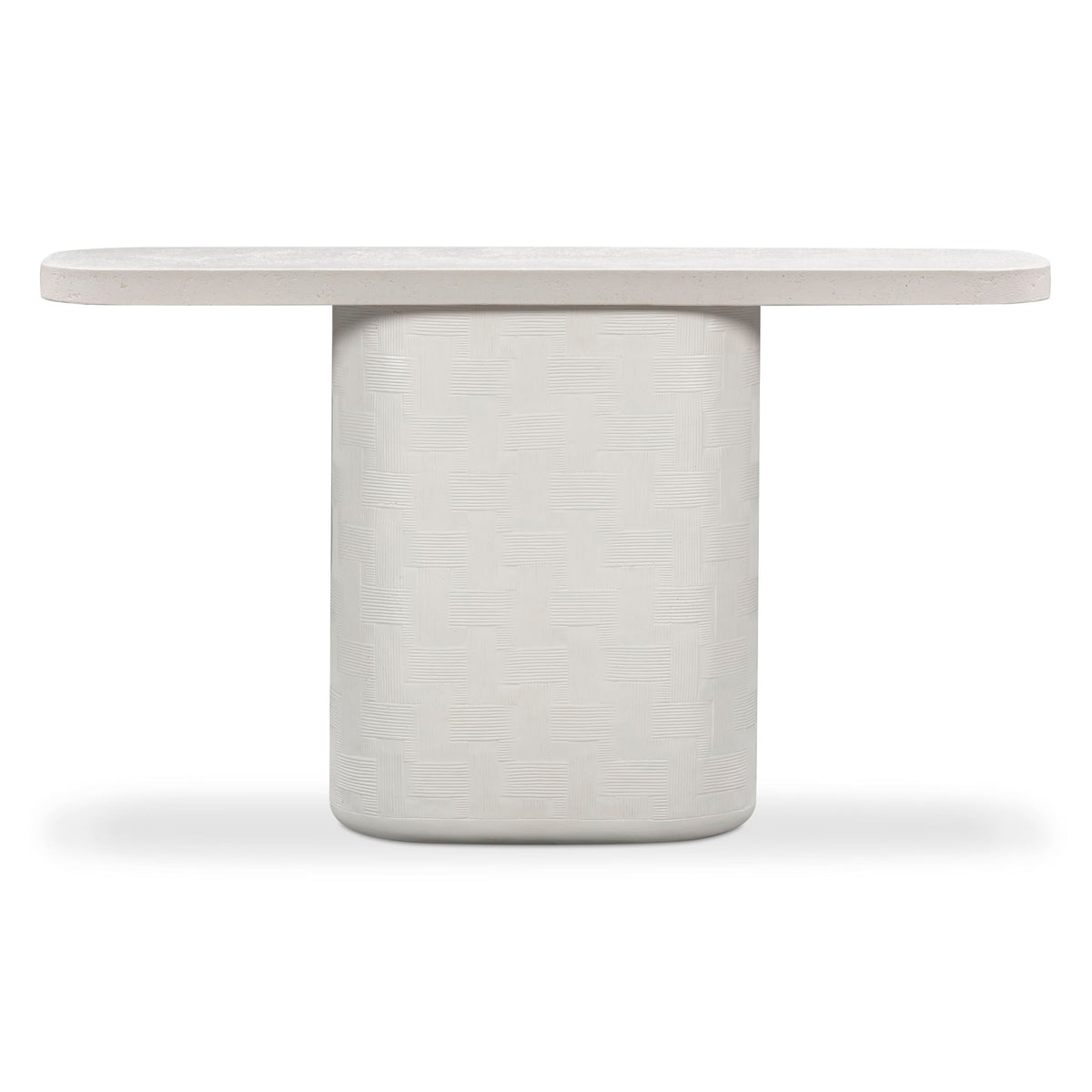 Tov Furniture Suraya Ivory Concrete Console Table
