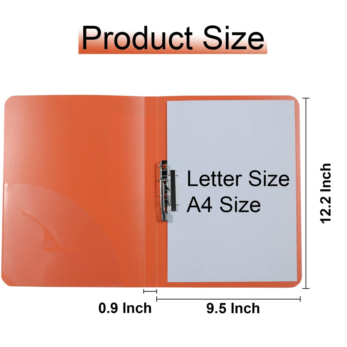 Acocony Punchless Binder with Clamp Letter Size Punchless Clamp Binder 8.5 x 11 Report Covers Plastic Vivid Multicolor Pack of 5