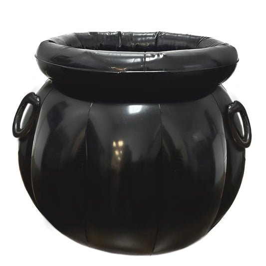 GIFTEXPRESS 22x18 Inch Large Inflatable Halloween Cauldron Drink Cooler, St Patrick Pot of Gold, Beverage Holder, Candy Kettle, Witch's Cauldron, Party Decoration