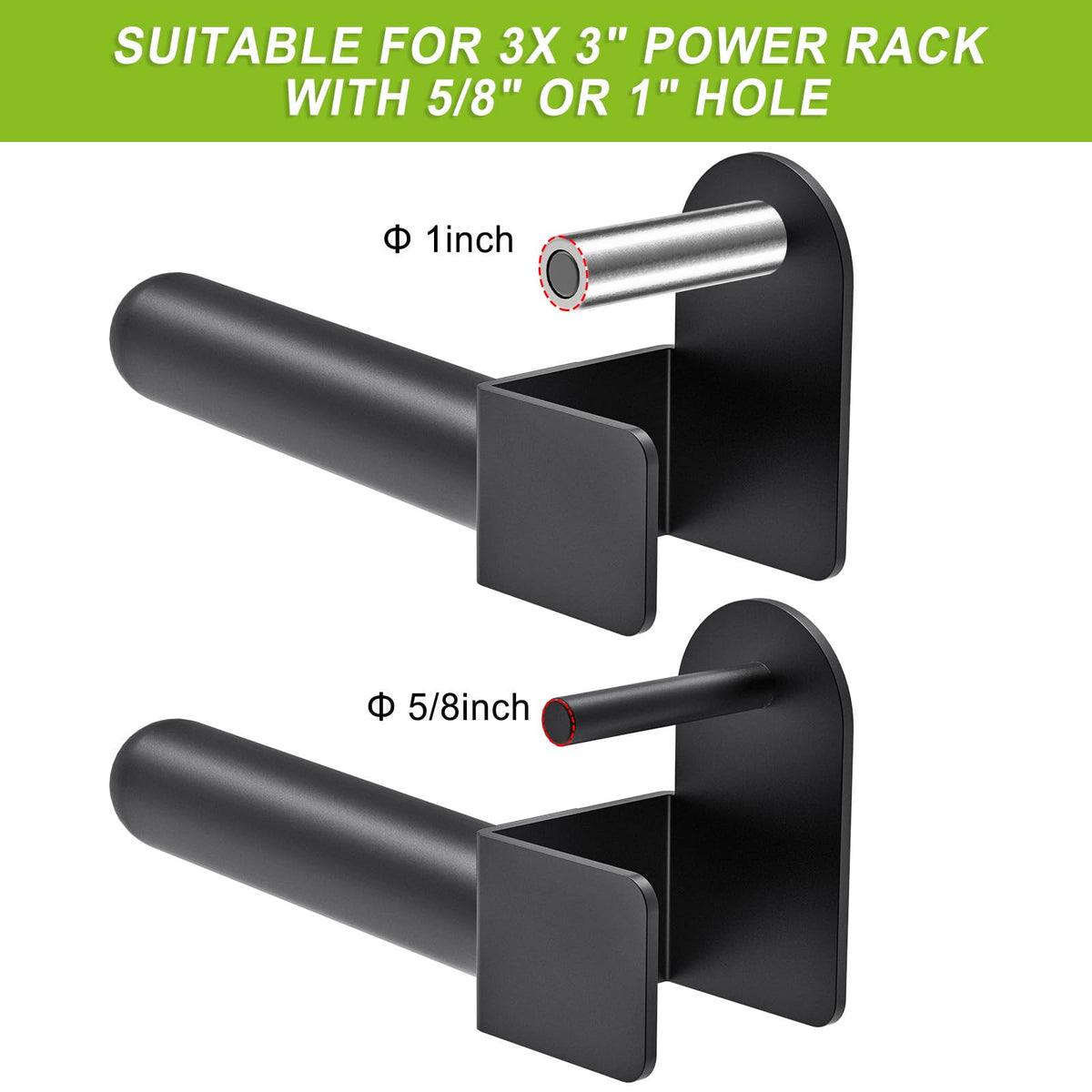 Kipika Strength Training Bundle: Weight Plate Holder & Safety Spotter Arms for Power Cages