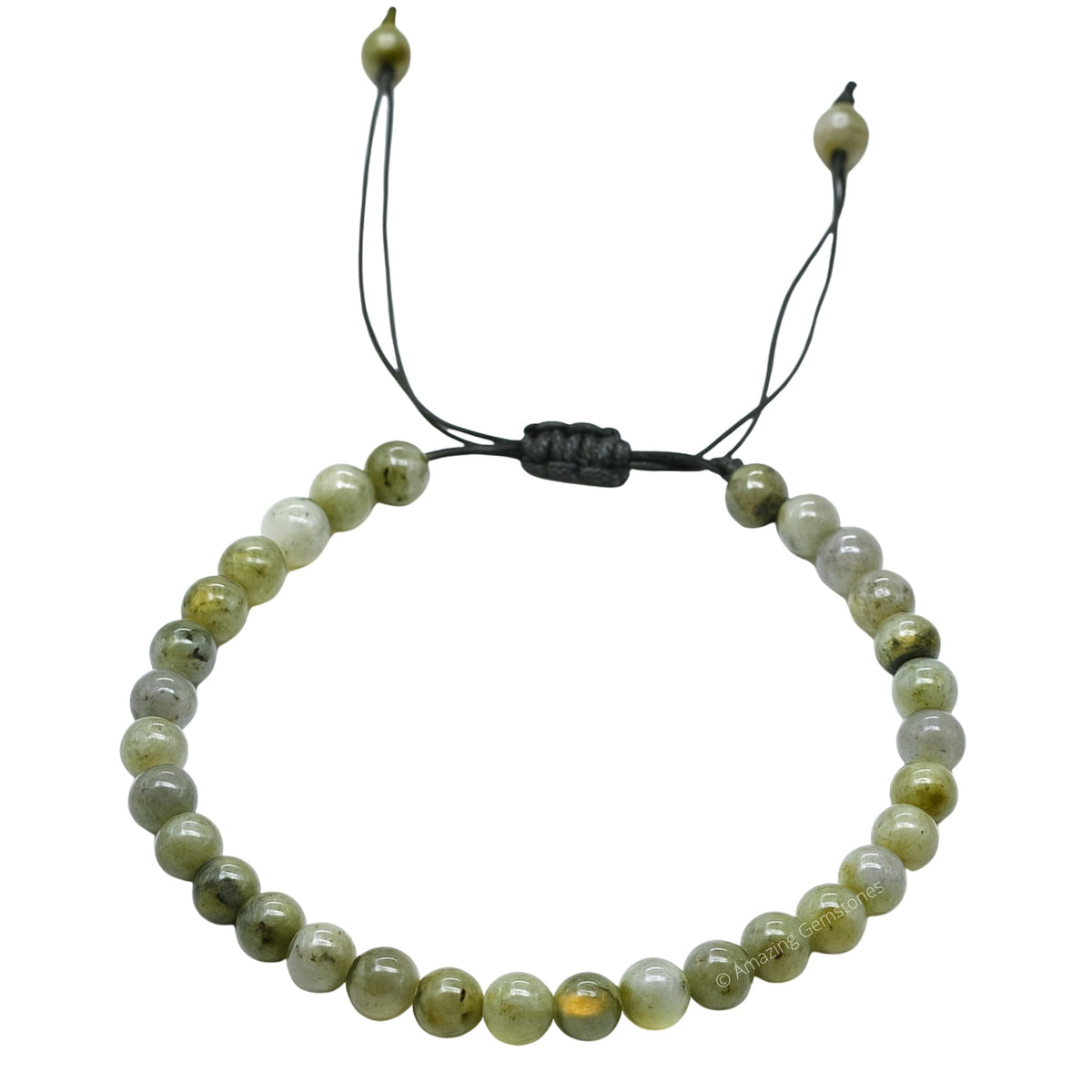 Amazing Gemstone Labradorite Anklet Ankle Bracelets for Women - Waterproof Beaded Healing Crystal Anklets, Plus Size Chakra Gemstone Bead Anklet (Stretchy Adjustable - Plain)