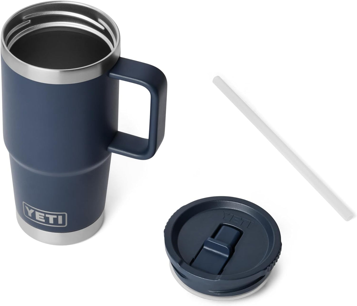YETI Rambler 20 oz Travel Mug - Stainless Steel, Vacuum Insulated, Leakproof & Cup Holder Friendly