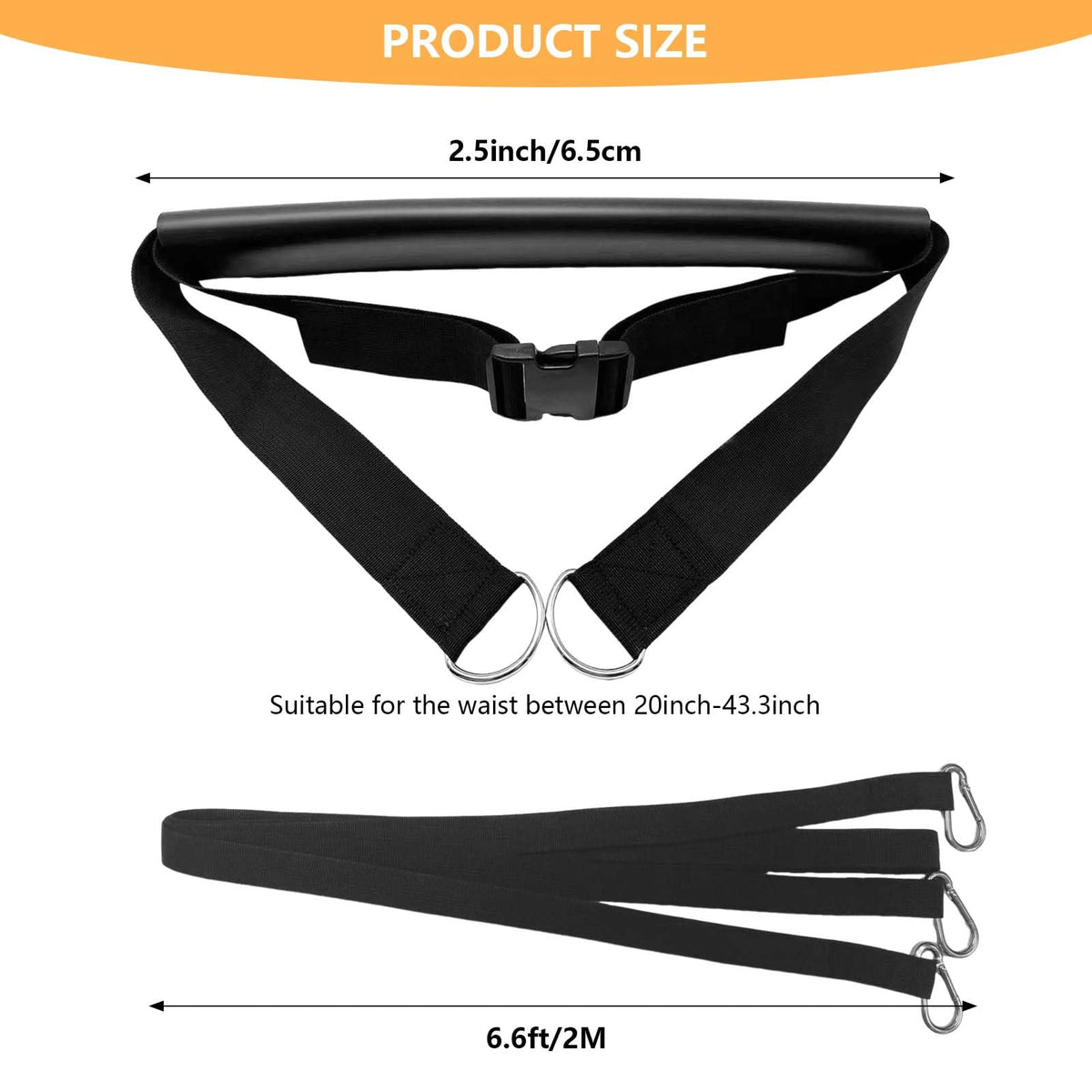 Tuyzhrymlic Sled Pulling Belt Set, Adjustable Waist Training Belt with Pulling Rope for Strength Agility Power Training to Help Full Body Building