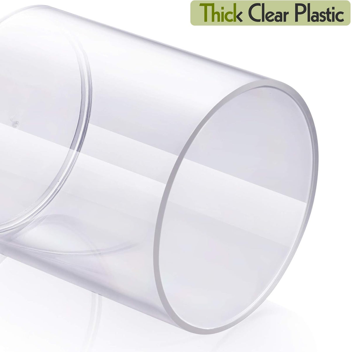 Skiennix Acrylic Qtip Holder Dispenser - Clear Plastic Canister Set for Cotton Swabs & Makeup Storage