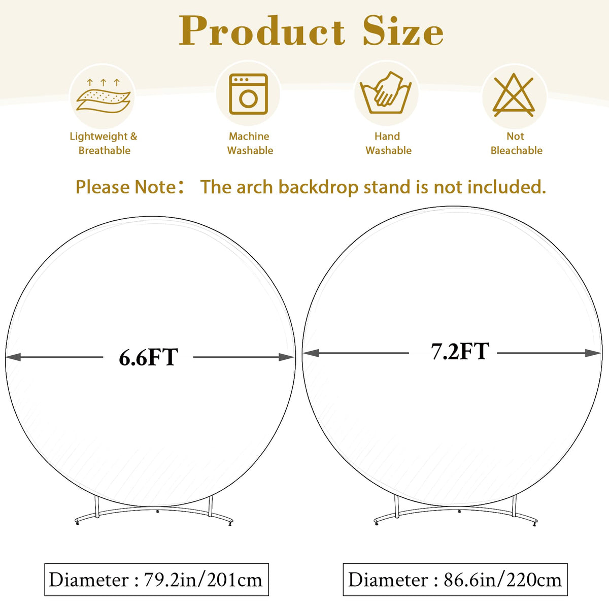 6.6FT Purple Round Backdrop Cover Lavender Lilac Balloon Circle Arch Backdrop Cover Wedding Round Arch Covers Stretchy Spandex Bridal Shower Baby Shower Birthday Party Thanksgiving Photo Backdrop
