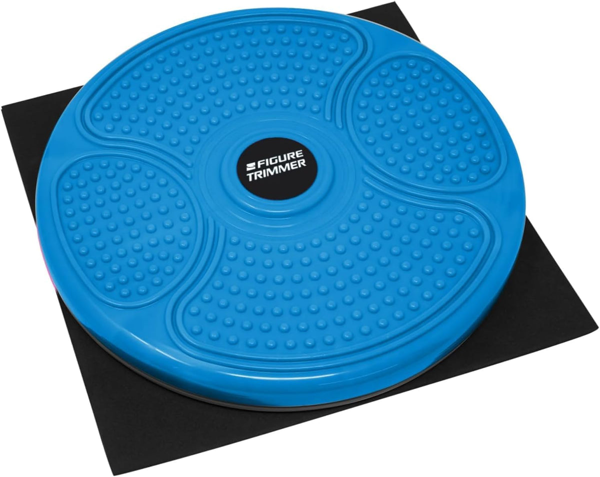 ‎Figure Trimmer XL Core Abs Twister Board - 14-inch Waist Sculptor Twister for Core & Ab Exercise - Waist Twisting Disc, Dizzy Disc Twist Board for Slimming Workout with 8 Magnets Reflexology, Blue