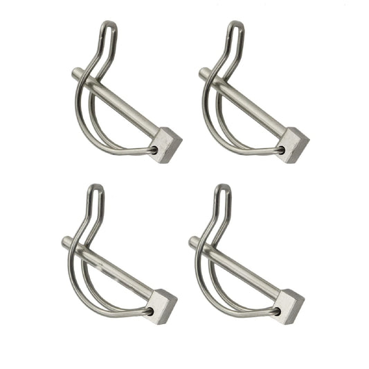 Stainless Steel 316 Quick Lock Release Trailer Towing Coupler Safety Pin Dia 4.5MM(3/16in) Cotter pins Bicycle Stroller Cargo Boat Stage Leg Hitch Hook Clip (4)