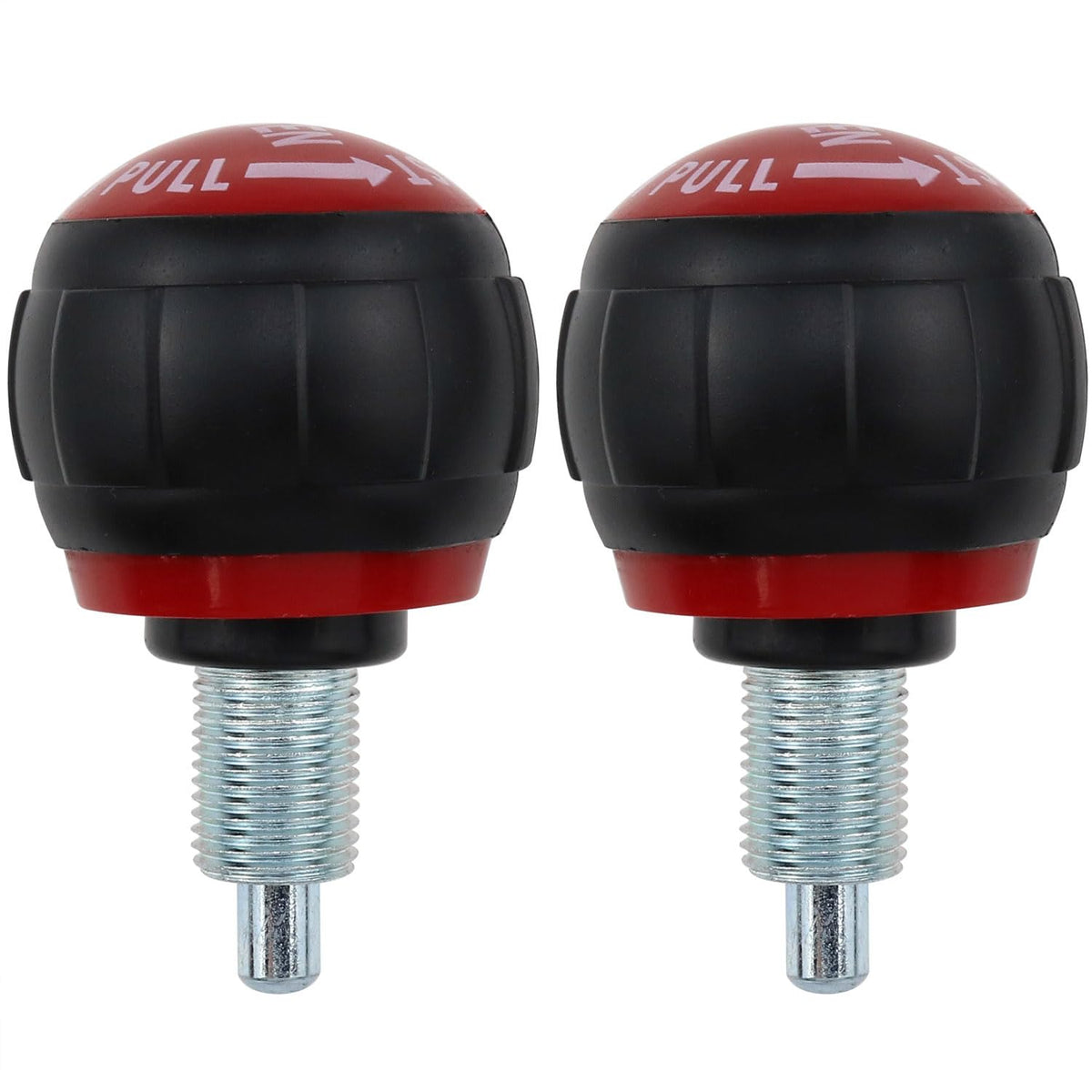 AYLIFU 2 PCS M16 Pop Pull Pin Knob Spherical Fitness Pop Pull Pin Knob Pull Pin Spring Knob Replacement Part for Fitness Equipment Bicycle Equipment Red