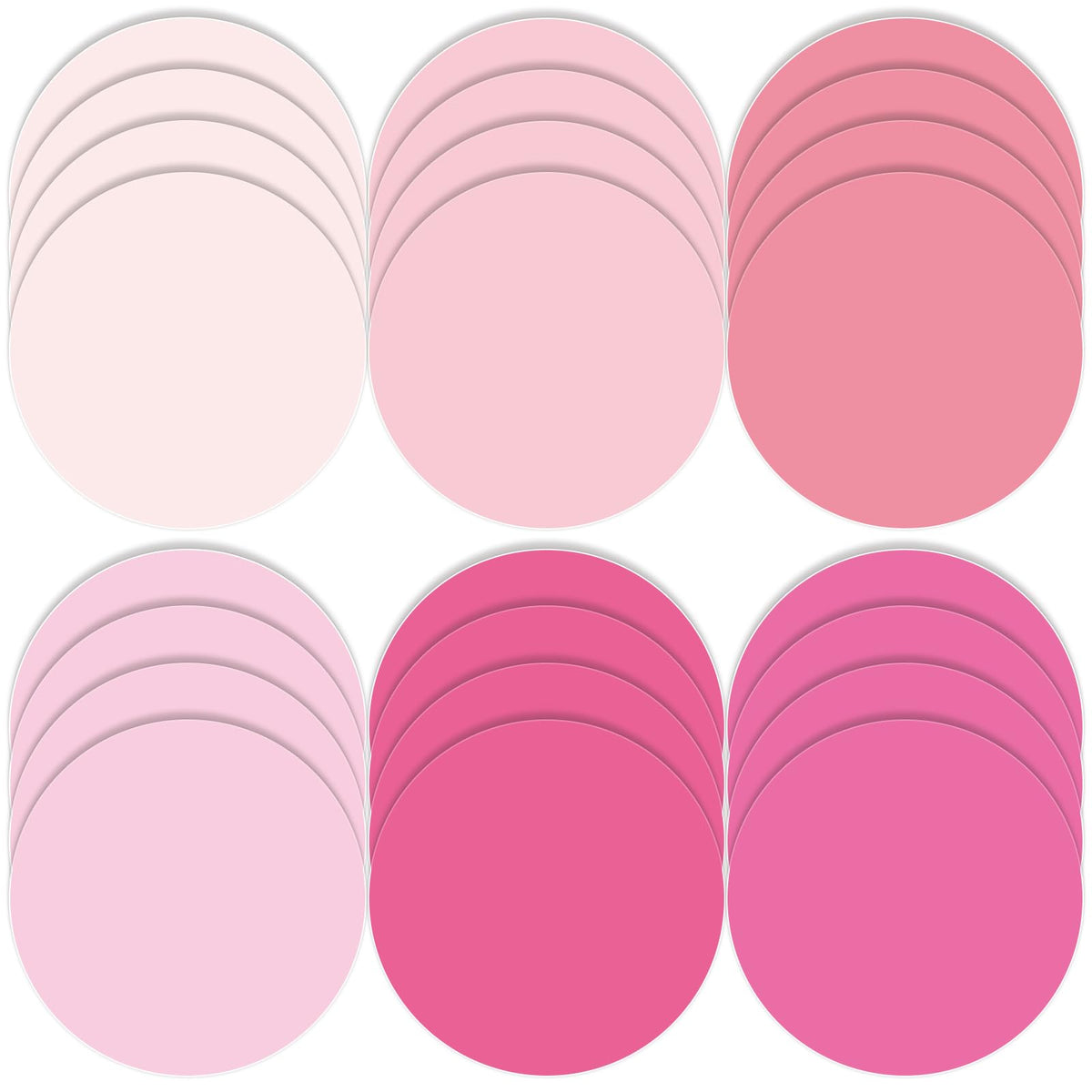 Lincia 24 Pack Colorful Dry Erase Dots Circles Spots for Classroom Table 10.5 Inch Removable Vinyl Desktop Stickers Spots Wall Decals for 100th Day of School Teacher Students Home (Pink Colors)
