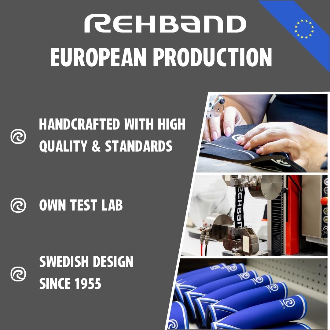 Rehband 5mm knee sleeve support for Cross Fit & heavy training, compression neoprene knee sleeve, feel stronger + more secure while workout, Colour:Camo - 1 Pair, Size:S