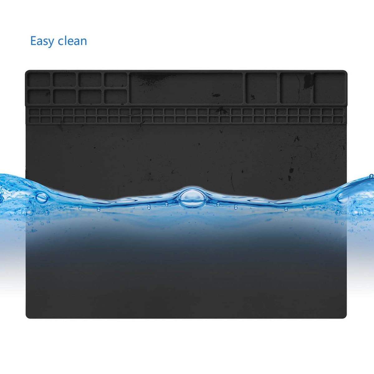 Handook Soldering Mat Silicone Repair Mat Heat Resistant 932°F Workbench Mat for Cellphone, Computer, PCB board Electronic Repair Mat for Soldering Station Iron Gun with Size 16 x 12 Inch (Black）