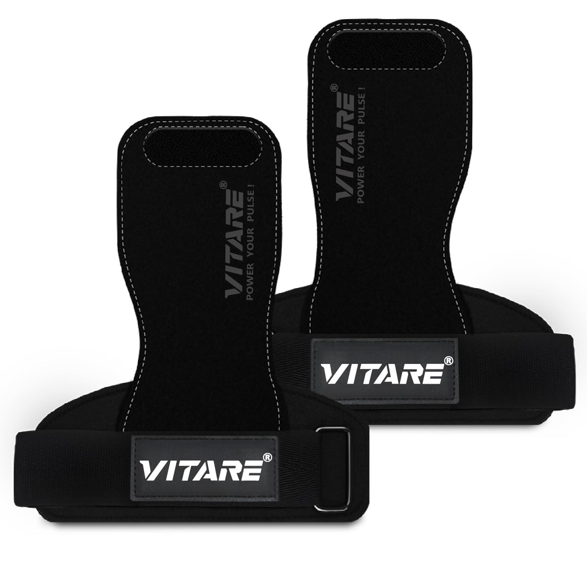 Weight Lifting Straps, Triple Leather Weightlifting Gym Wrist Straps, Gym Grips for Deadlifts, Pull-Ups, Powerlifting, Anti-Slip Gloves with Thickened Padding, Fitness Gifts for Men & Women - Pair
