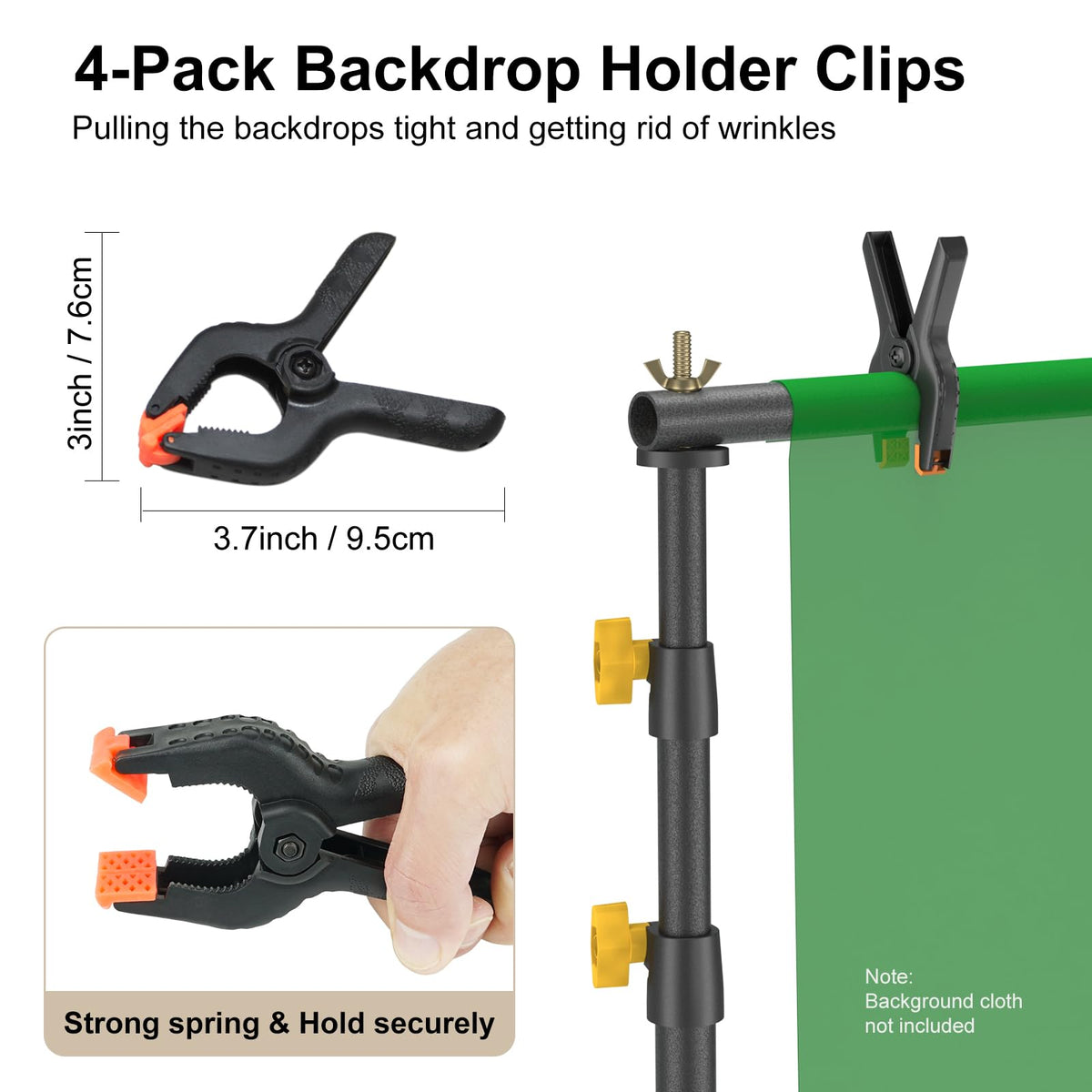 LINCO Lincostore Backdrop Support Stand Kit 10x6.5ft Adjustable Photography Studio Photo Background Support System with Carrying Bag for Green Screen Muslin, 4171