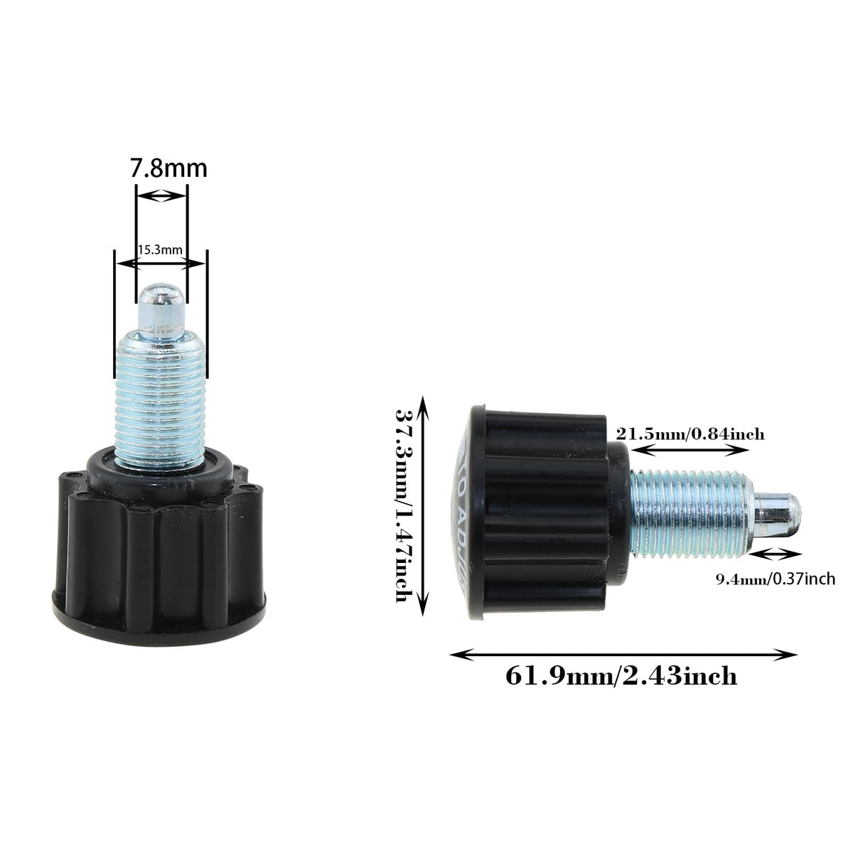 DGZZI 2PCS Fitness Equipment Spring Knob Pop Pin M16 Plum Pull Pin Adjusting Pin Knob Suitable for Exercise Bike and Fitness Equipment