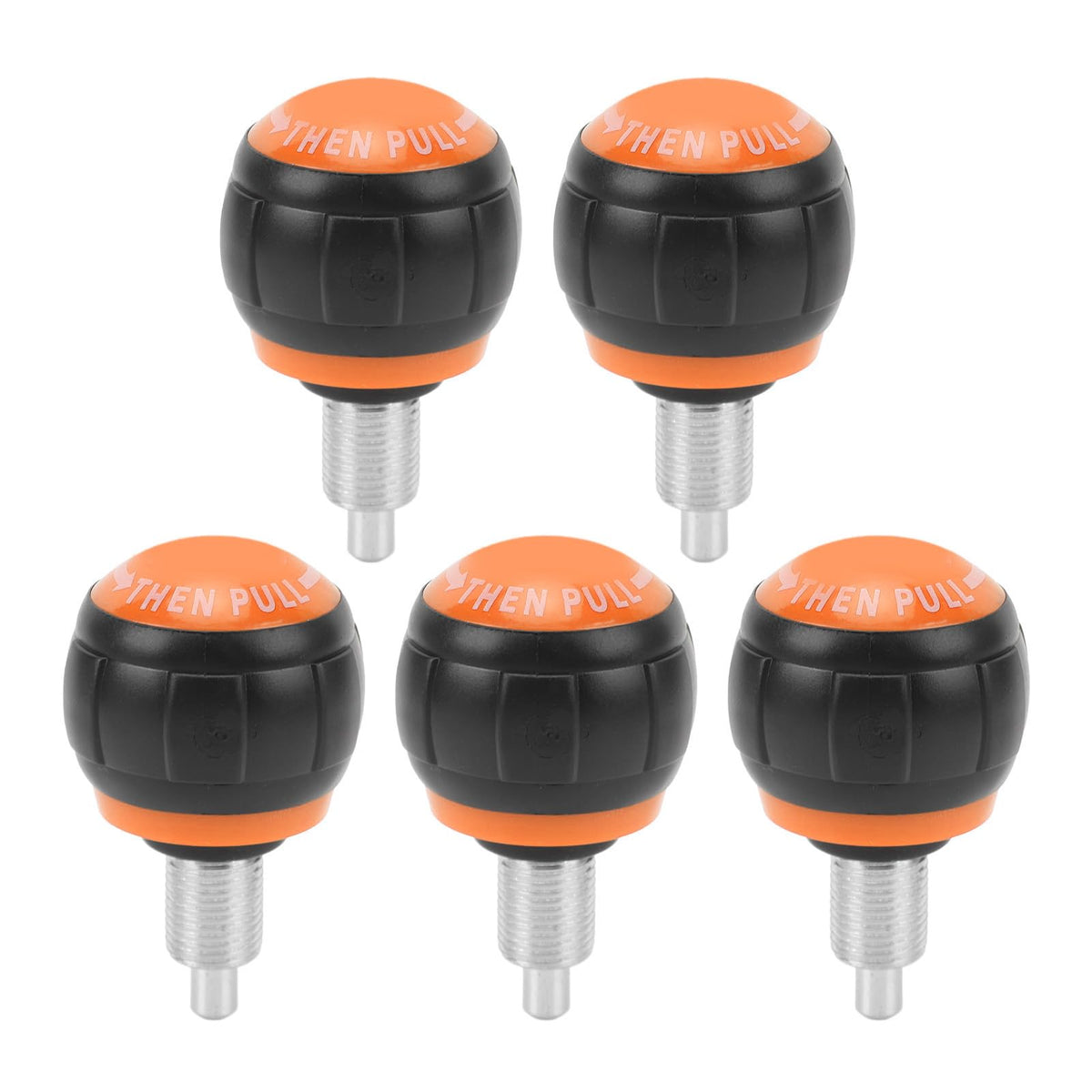 ZAWELIYO Universal Exercise Adjustment Knob Set Smooth Fast Release Versatile Solution for Home Gym Fitness Equipment (Black and Orange)