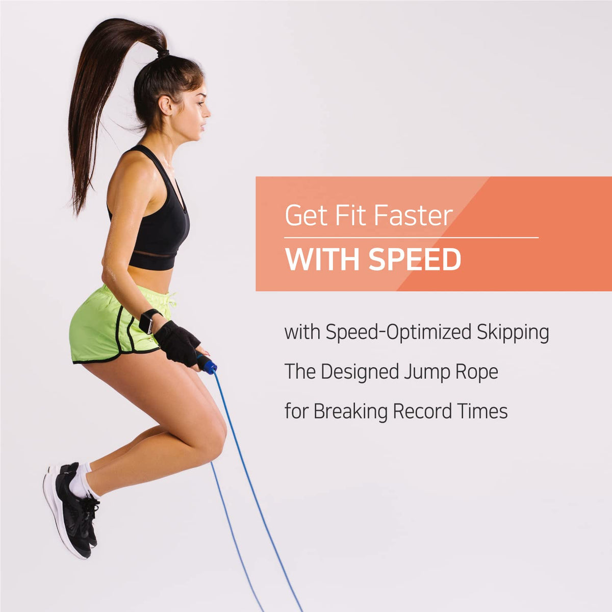 Skipping Jump Rope for Fitness Workout - Light Weight, Adjustable, Tangle Free, Excellent line control for Cardio Boxing, CrossFit, Training Exercise All Ages and Gender ( Special Luxury, KA-220, Made in Korea) (Grey-Red)