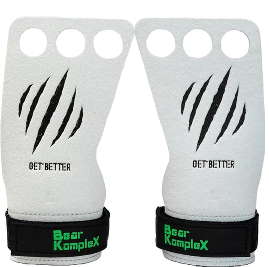 Bear KompleX Pinnacle Hand Grips for Pull-Ups, Weightlifting, Kettlebell - Gymnastics Bar Grips for Women & Men, Lifting Grips, Wrist Wraps, Palm Protection from Rips, Blisters - Extra Large