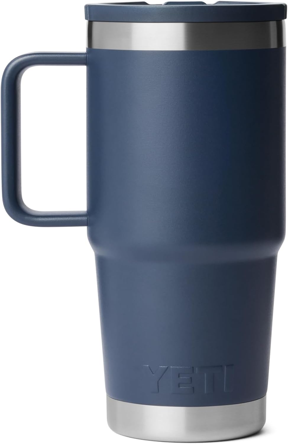 YETI Rambler 20 oz Travel Mug - Stainless Steel, Vacuum Insulated, Leakproof & Cup Holder Friendly