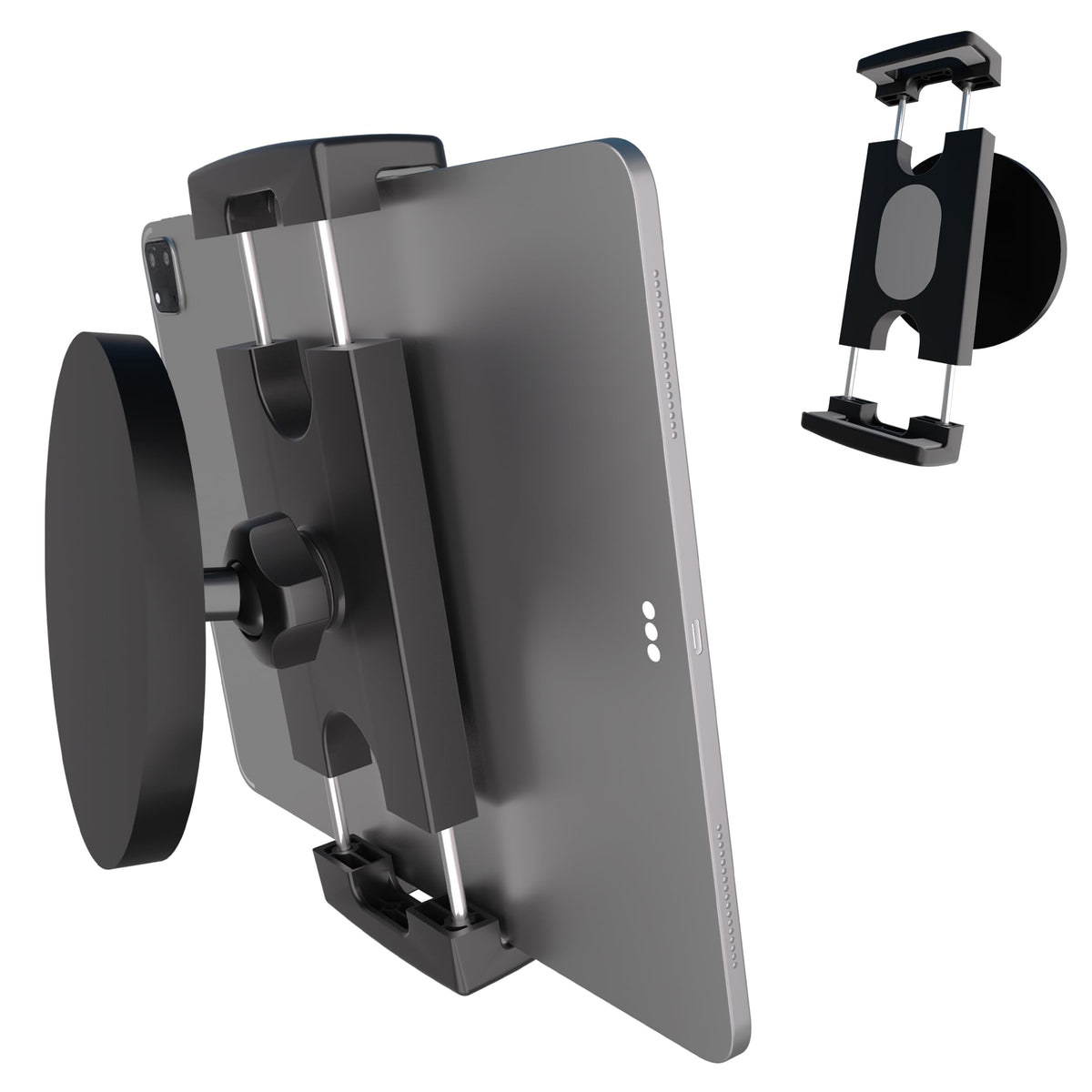 VasSmtCPH Magnetic Tablet Holder Fridge Tablet Mount for Cabinet Whiteboard Gym Warehouse and More fits 4.7-12.9 inch Phones and Tablets, 360°Adjustable 3.5" Magnetic Base
