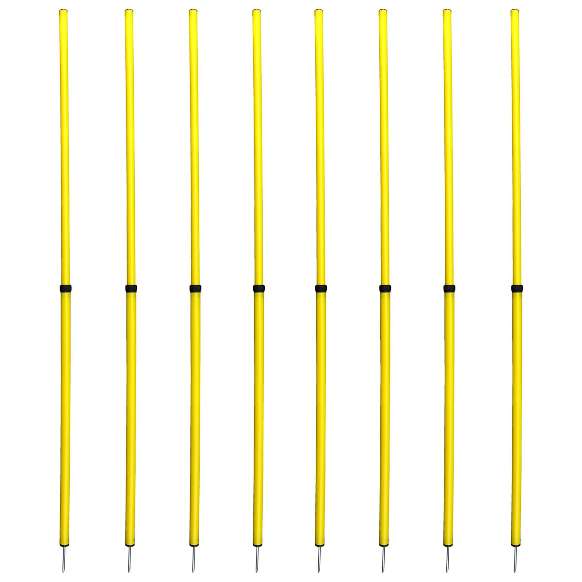 BlueDot Trading Soccer Agility Training Poles Adjustable Telescopic 3ft-6ft (8pc), Speed & Agility Poles for Soccer Training, Outdoor Game, Exercise Training, Football, Sport Training Equipment