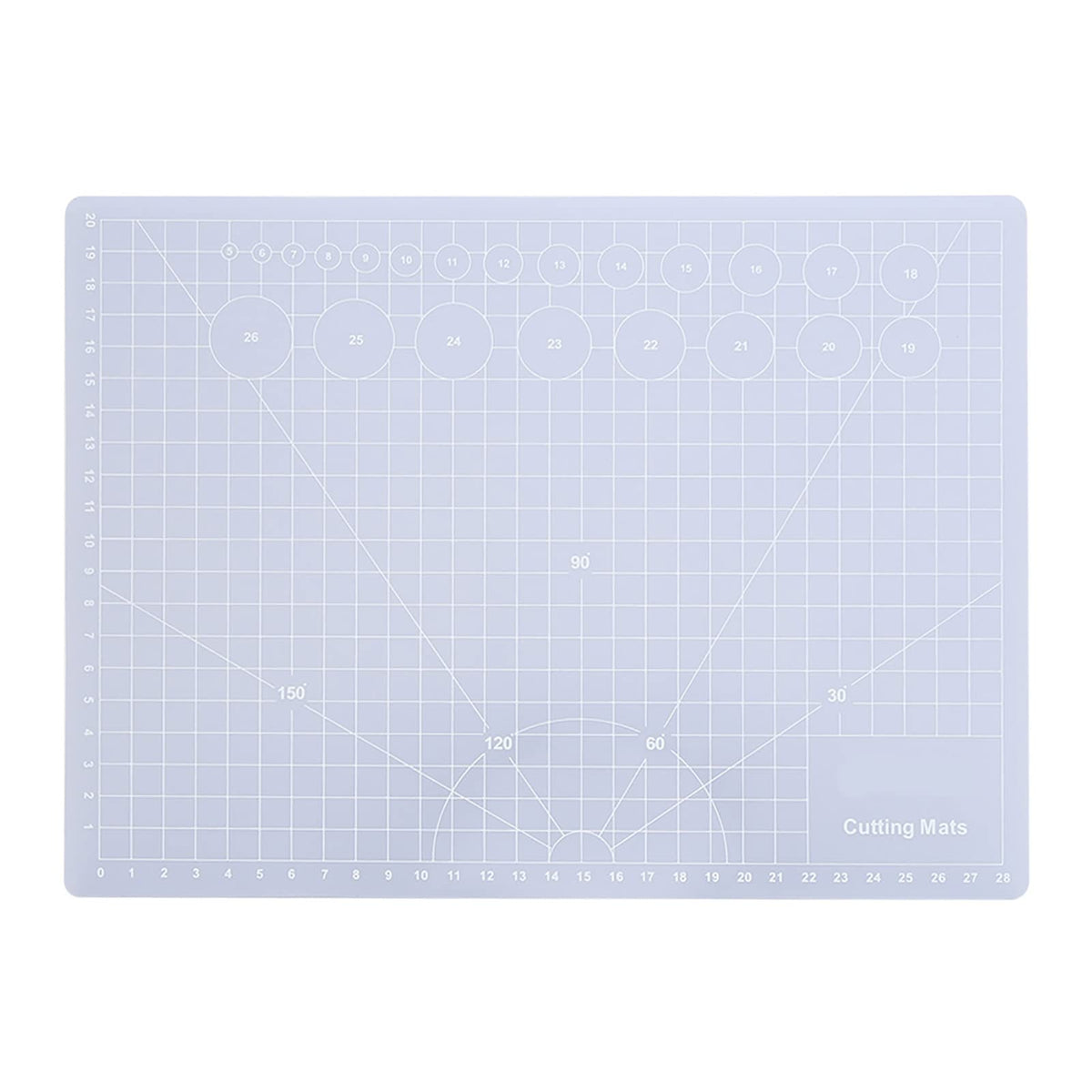 MUNEFE Translucent Cutting Mat, See Through Self Healing Cutting Mat, Non Slip Gridded Cutting Board for Writing, Painting, Paper Sculpture, Etc(A4 Translucent Cutting Board)