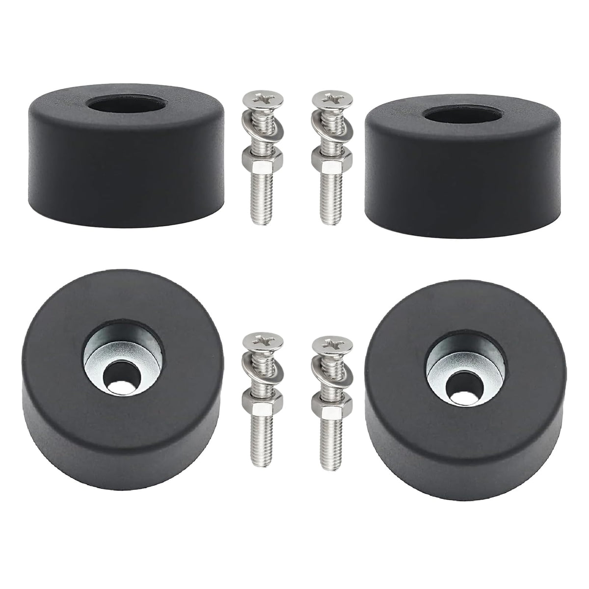 4 Pack 192310GS Anti Vibration Rubber Feet, Air Compressor Isolation Pads with Stainless Steel Nuts & Washers,for 094-0026, E106661, D091007, for Generators, Pressure Washers, Speaker Cabinets