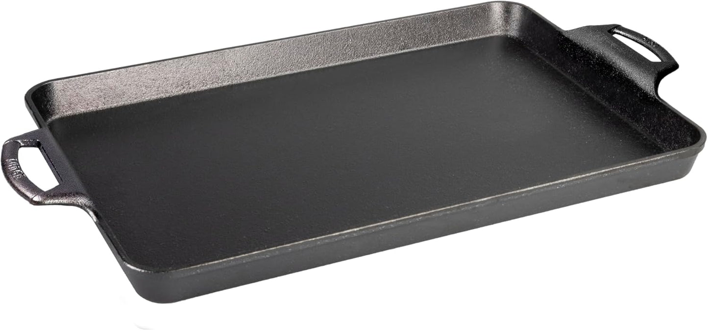 Lodge Cast Iron Baking Pan - Durable Non-Stick Cookware for Perfectly Baked Dishes | 12-Inch Size