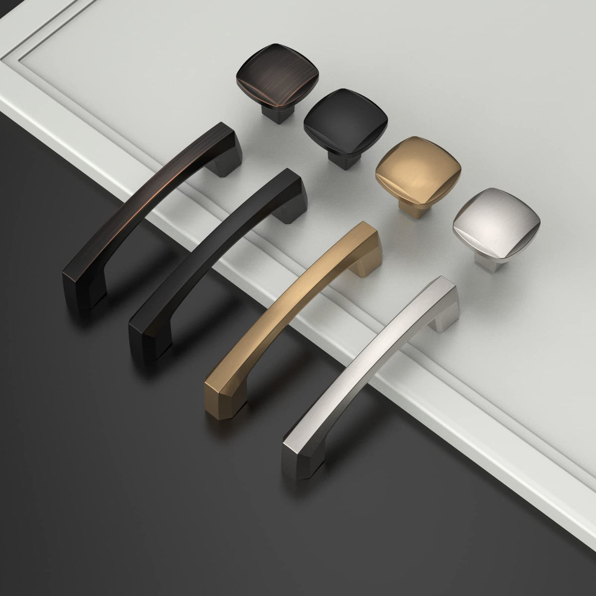 Asidrama 10 Pack Matte Black Cabinet Knobs Kitchen Drawer Knobs Cabinet Pulls Black Cabinet Hardware Square Knobs for Dresser