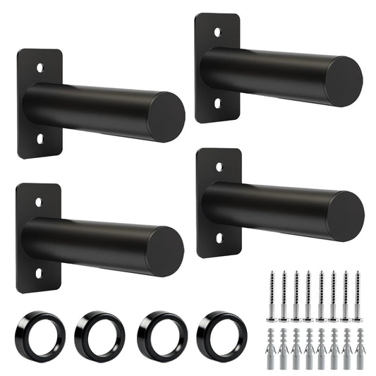 CAELUM Weight Plate Holder, Wall Mounted Weight Rack for 2-Inch Olympic Plates, Heavy Duty Alloy Steel Plate Holder, Max Weight Capacity 330lb, Space-Saving Storage Stand for Home Gym Organization