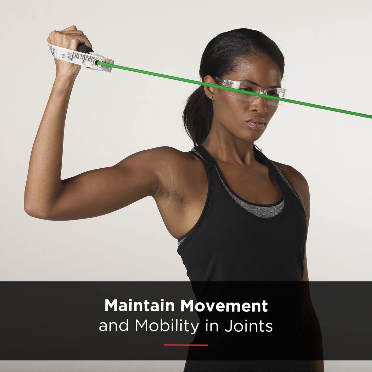 THERABAND Resistance Tubes, Professional Latex Elastic Tubing with Hard Handles For Exercise, Physical Therapy, Lower Pilates, At-Home Workouts, & Rehab, 48 Inch, Green, Heavy, Intermediate